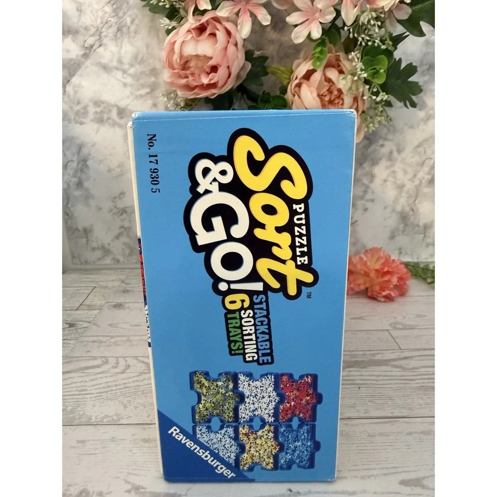 PUZZLE SORT‎ & GO! NIB 6 Stackable Sorting Trays for 1000 Piece Jigsaw Puzzles